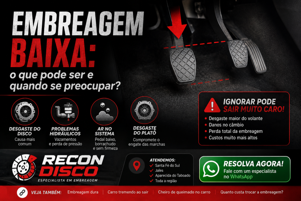 Embreagem baixa, o que pode ser